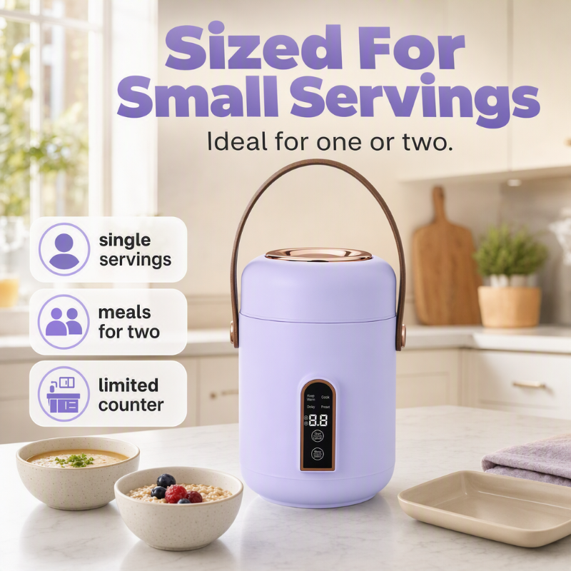 🍲 Save 49%! ⚡ Mini Electric Stew Pot – Ceramic liner & portable ✨