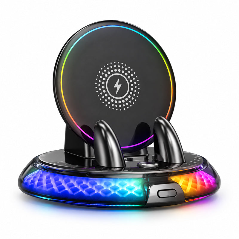 🏆Limited-time 49% OFF📱Universal Car Wireless Charging Phone Mount with RGB Light