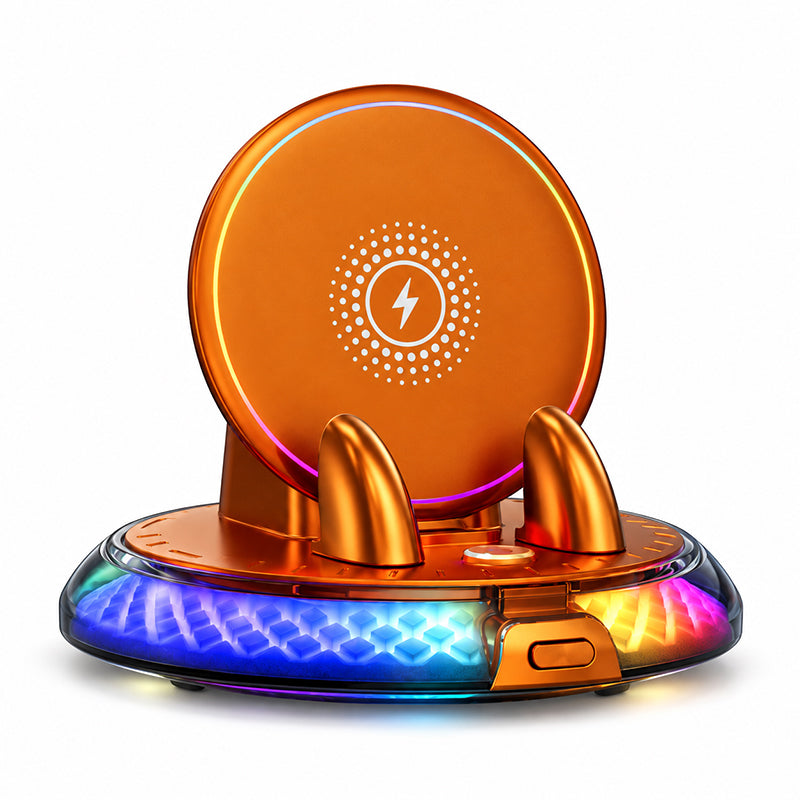 🏆Limited-time 49% OFF📱Universal Car Wireless Charging Phone Mount with RGB Light