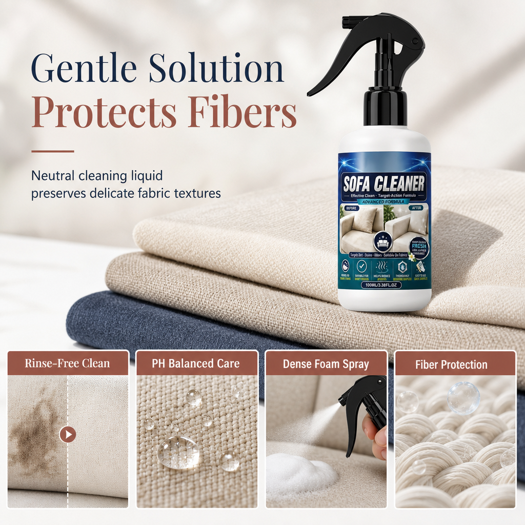 🏆LIMITED TIME 49% OFF🛋️Sofa Cleaner and Stain Remover for Various Cushion Materials