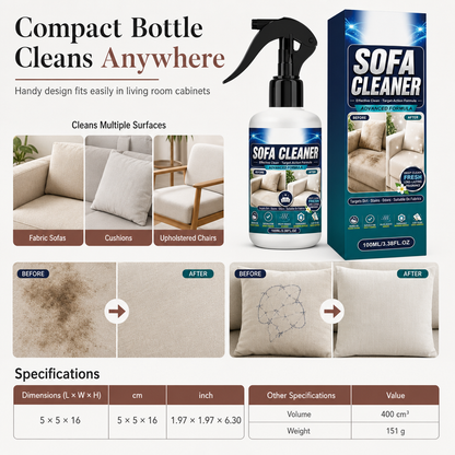 🏆LIMITED TIME 49% OFF🛋️Sofa Cleaner and Stain Remover for Various Cushion Materials