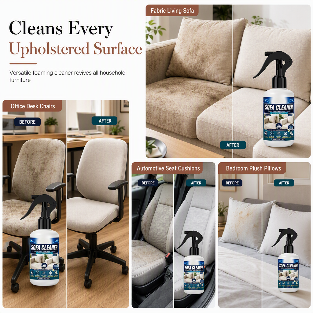 🏆LIMITED TIME 49% OFF🛋️Sofa Cleaner and Stain Remover for Various Cushion Materials