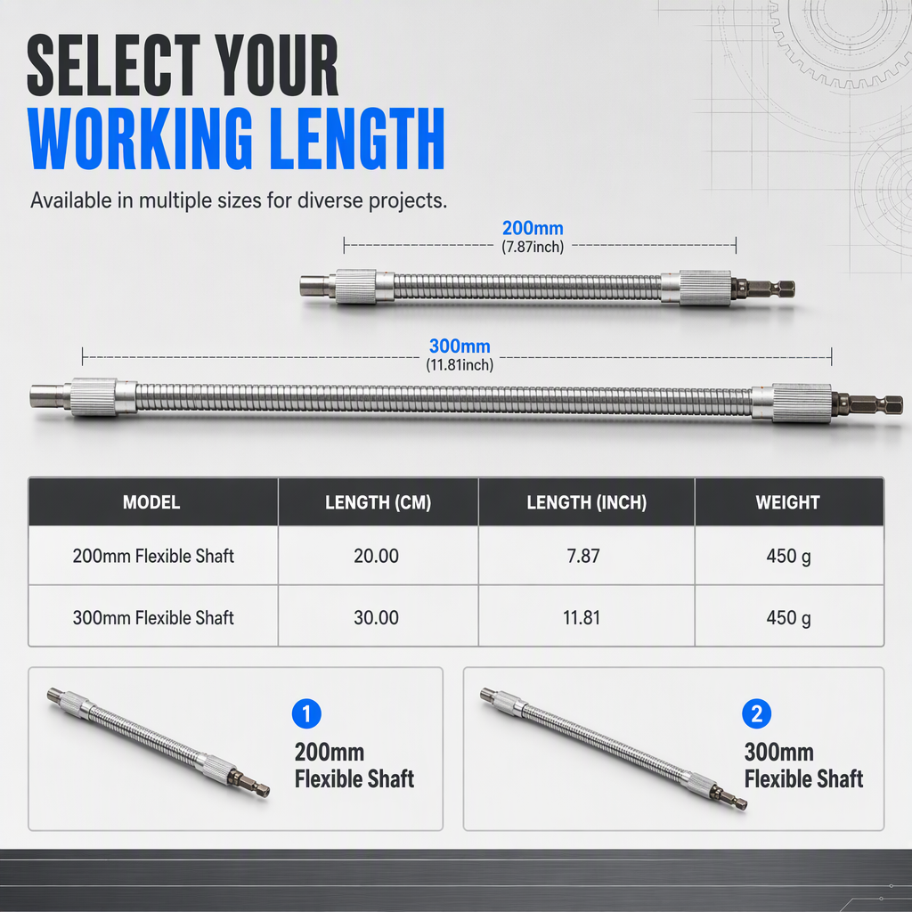 🔩 LIMITED-TIME 49% OFF! 💪 Universal Metal Flexible Shaft Extension Rod – 360° Bend, High Torque, Hex Fit ✨