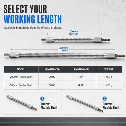 🔩 LIMITED-TIME 49% OFF! 💪 Universal Metal Flexible Shaft Extension Rod – 360° Bend, High Torque, Hex Fit ✨