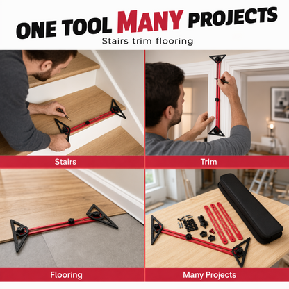 📢📢49% OFF !! 📐🔧 Multi-Function Woodworking Marking Tool Kit – Measure, Lock & Mark