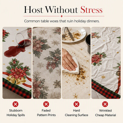 ⏳🔥LIMITED-TIME 49% OFF! ⏰Waterproof Holiday Tablecloth🎄