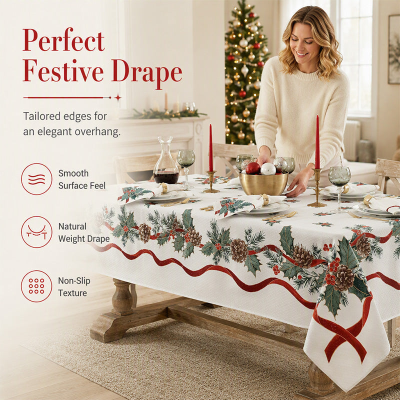 ⏳🔥LIMITED-TIME 49% OFF! ⏰Waterproof Holiday Tablecloth🎄
