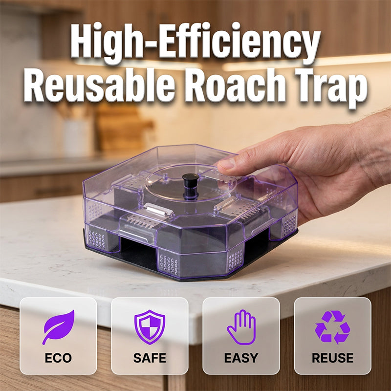 🏆 LIMITED‑TIME 49% OFF! 🏠 Reusable Effective Roach Trap – Spray-Free, One-Way Entry, Corner-Fit Design 🔒