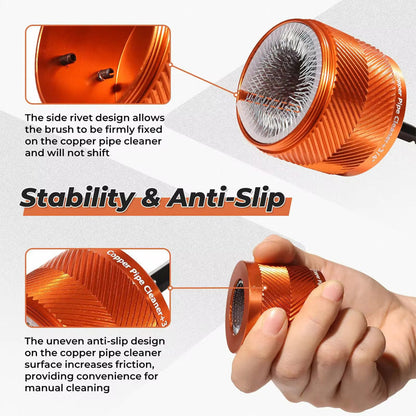 ✨Power Drill Copper Pipe Polishing Brush for Rust & Oxidation Removal