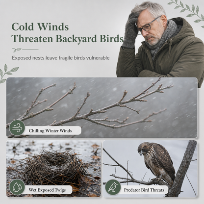 ⏳Time-Limited Special⏰Hand-Woven Spherical Straw Bird Nest | Dense-Weave Shelter Ornament for Backyard Birds🌾
