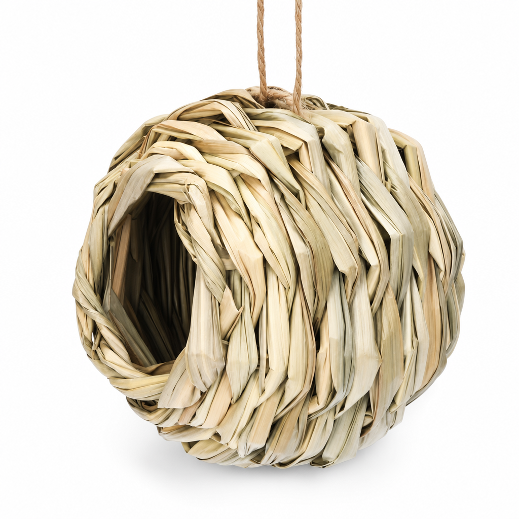 ⏳Time-Limited Special⏰Hand-Woven Spherical Straw Bird Nest | Dense-Weave Shelter Ornament for Backyard Birds🌾