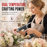 📢📢49% OFF !! ⏰Cordless Hot Melt Glue Gun Set with 2000mAh Rechargeable Battery and Copper Nozzle Includes 10 Glue Sticks for DIY Crafts and Home Use