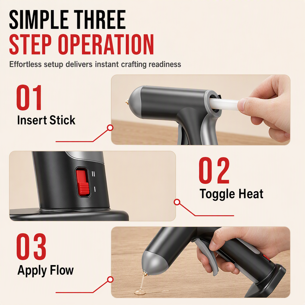 📢📢49% OFF !! ⏰Cordless Hot Melt Glue Gun Set with 2000mAh Rechargeable Battery and Copper Nozzle Includes 10 Glue Sticks for DIY Crafts and Home Use