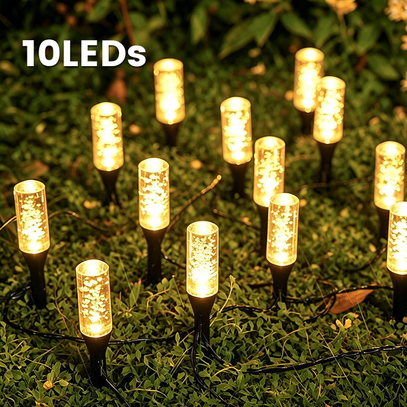 10 LEDs warm light