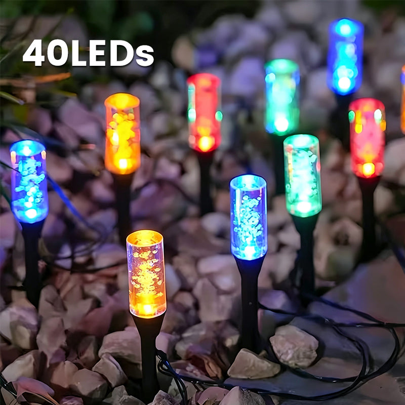 Multicolor solar pathway lights