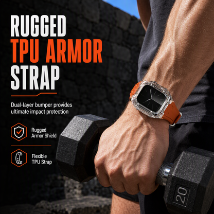 ⌚ LIMITED-TIME 49% OFF! 💥Integrated Smartwatch Band with Protective Case Color Blocking Translucent Sport Strap for 40mm 41mm 42mm 44mm 45mm 46mm 49mm