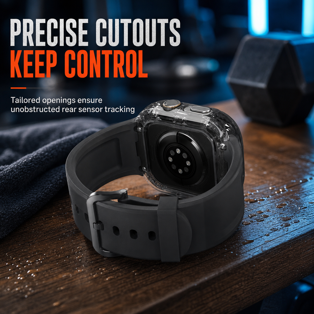 ⌚ LIMITED-TIME 49% OFF! 💥Integrated Smartwatch Band with Protective Case Color Blocking Translucent Sport Strap for 40mm 41mm 42mm 44mm 45mm 46mm 49mm
