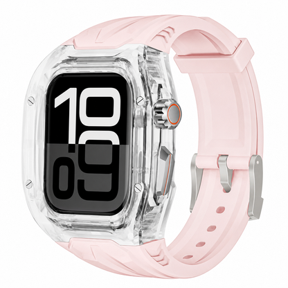 ⌚ LIMITED-TIME 49% OFF! 💥Integrated Smartwatch Band with Protective Case Color Blocking Translucent Sport Strap for 40mm 41mm 42mm 44mm 45mm 46mm 49mm