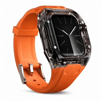 ⌚ LIMITED-TIME 49% OFF! 💥Integrated Smartwatch Band with Protective Case Color Blocking Translucent Sport Strap for 40mm 41mm 42mm 44mm 45mm 46mm 49mm