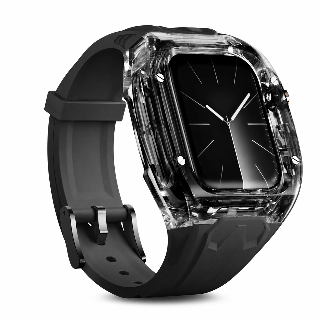 ⌚ LIMITED-TIME 49% OFF! 💥Integrated Smartwatch Band with Protective Case Color Blocking Translucent Sport Strap for 40mm 41mm 42mm 44mm 45mm 46mm 49mm