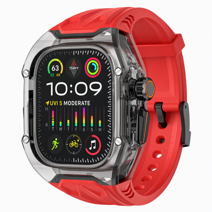 ⌚ LIMITED-TIME 49% OFF! 💥Integrated Smartwatch Band with Protective Case Color Blocking Translucent Sport Strap for 40mm 41mm 42mm 44mm 45mm 46mm 49mm