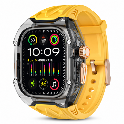 ⌚ LIMITED-TIME 49% OFF! 💥Integrated Smartwatch Band with Protective Case Color Blocking Translucent Sport Strap for 40mm 41mm 42mm 44mm 45mm 46mm 49mm