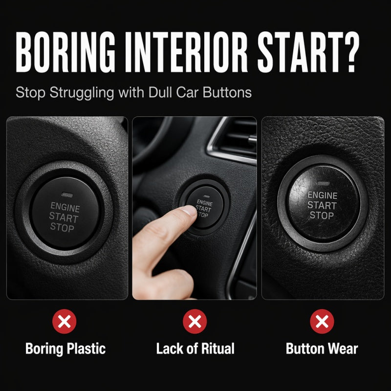 🚗🕹️Rocker-Lever Start-Button Trim | Add a Mechanical-Style Look to Your Car's Interior🔩