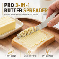 🥳HOT SALE💞50K+ SOLD! Professional 304 Stainless Steel 3-in-1 Butter Knife and Spreader