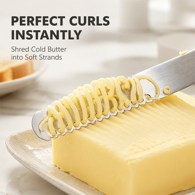 🥳HOT SALE💞50K+ SOLD! Professional 304 Stainless Steel 3-in-1 Butter Knife and Spreader