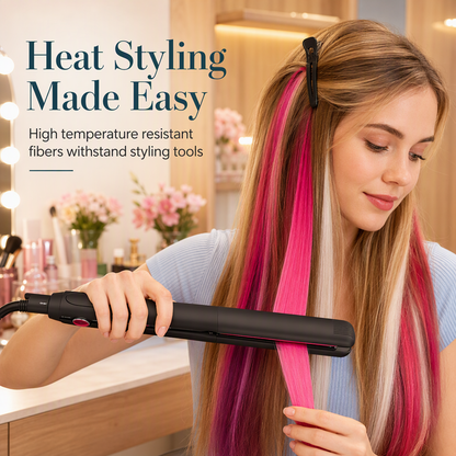 🏆BUY 1 GET 1 FREE🌈Colored Straight Clip-In Hairpieces
