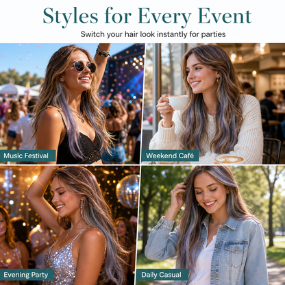🏆BUY 1 GET 1 FREE🌈Colored Straight Clip-In Hairpieces