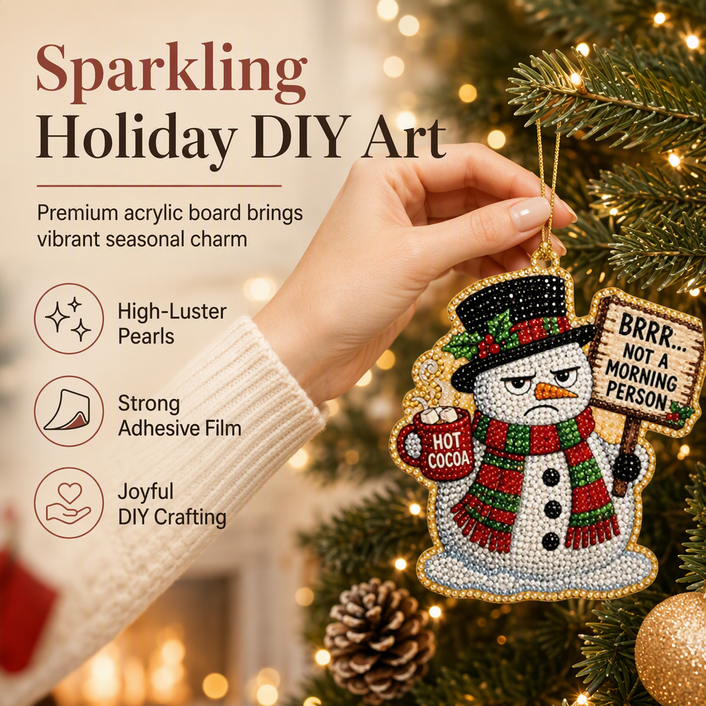 🎄✨ Christmas Pearl Art DIY Ornament Kit – Make & Hang Your Own Holiday Decor