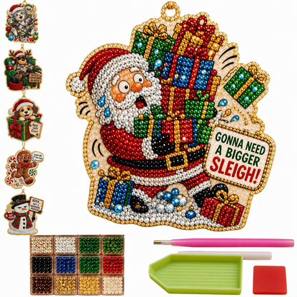 🎄✨ Christmas Pearl Art DIY Ornament Kit – Make & Hang Your Own Holiday Decor