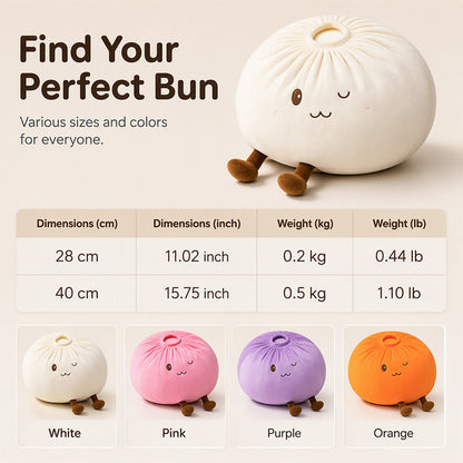 📢49% - OFF 🔥Cute Bao Bun Plush Pillow 🛏️– Soft, Squishy & Irresistibly Cosy, A Sweet Treat for Your Sofa, Bed or Desk 🛋️✨