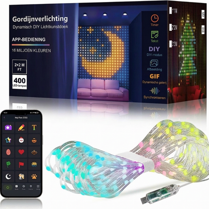 💥🌈 49% DISCOUNT! From ordinary lights to a spectacular light show! Draw patterns, add text or photos, and let the colors dance to the music – waterproof & USB-powered!