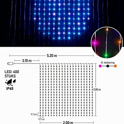 💥🌈 49% DISCOUNT! From ordinary lights to a spectacular light show! Draw patterns, add text or photos, and let the colors dance to the music – waterproof & USB-powered!