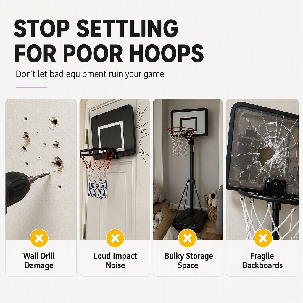 🔥New Arrival! 🏀No-Drill Wall-Mounted Folding Basketball Hoop Toy Set – Turn Any Wall Into a Mini Court, Active Fun for Kids Indoors & Out 🎯