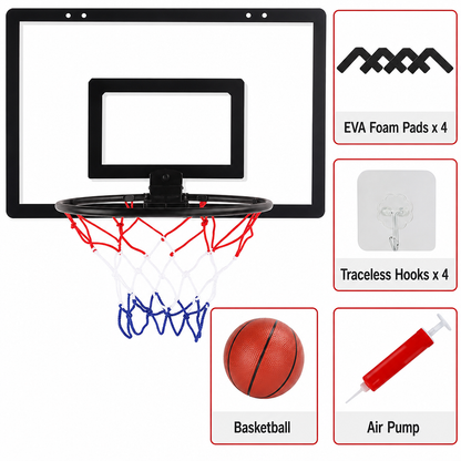 🔥New Arrival! 🏀No-Drill Wall-Mounted Folding Basketball Hoop Toy Set – Turn Any Wall Into a Mini Court, Active Fun for Kids Indoors & Out 🎯
