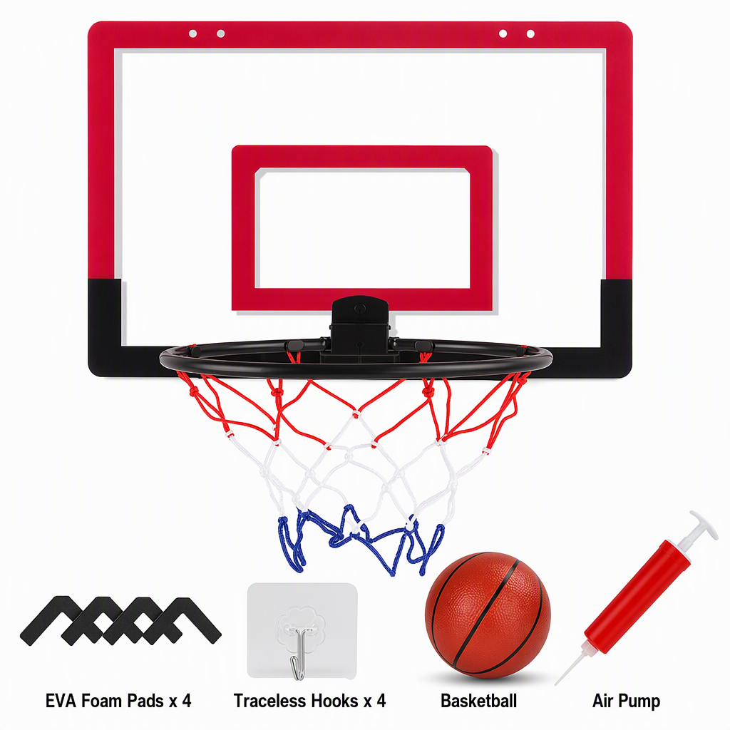 🔥New Arrival! 🏀No-Drill Wall-Mounted Folding Basketball Hoop Toy Set – Turn Any Wall Into a Mini Court, Active Fun for Kids Indoors & Out 🎯