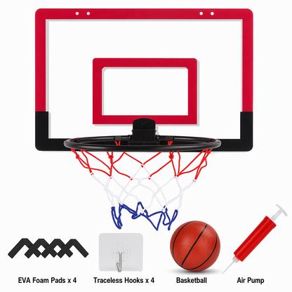🔥New Arrival! 🏀No-Drill Wall-Mounted Folding Basketball Hoop Toy Set – Turn Any Wall Into a Mini Court, Active Fun for Kids Indoors & Out 🎯