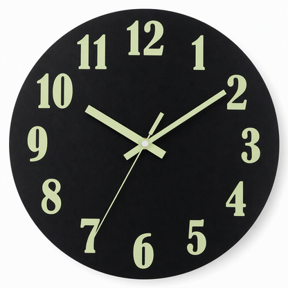 🔥Limited-Time Offer🕰️12-Inch Silent Wooden Wall Clock – Luminous Glow & MDF Wood Grain✨