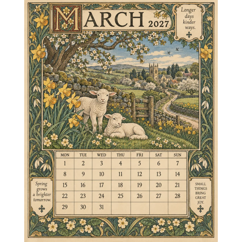 📣Add Vintage Charm Instantly! 🎁2027 Storybook Wall Calendar✨