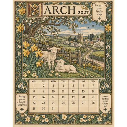 📣Add Vintage Charm Instantly! 🎁2027 Storybook Wall Calendar✨