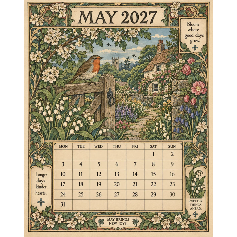 📣Add Vintage Charm Instantly! 🎁2027 Storybook Wall Calendar✨