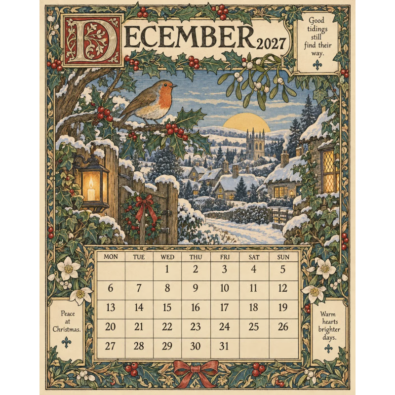 📣Add Vintage Charm Instantly! 🎁2027 Storybook Wall Calendar✨
