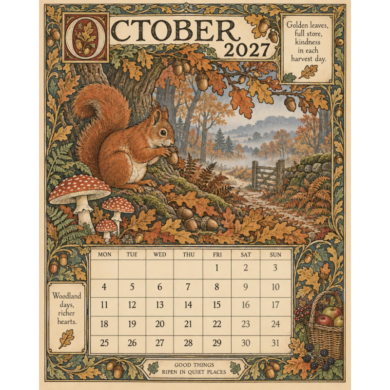 📣Add Vintage Charm Instantly! 🎁2027 Storybook Wall Calendar✨