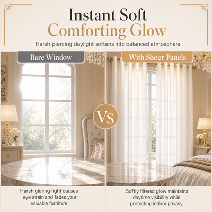 📢📢49% OFF !! ⏰Geometric Jacquard Sheer Curtain Panel for Living Room