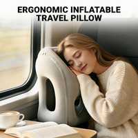 🌬️ Ergonomic Inflatable Travel Pillow ✈️😴 | For Comfortable Sleep in Cars, Planes, or Trains