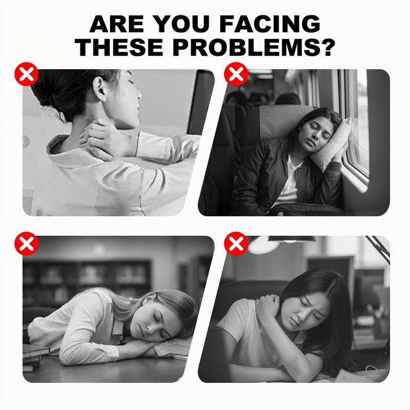 🌬️ Ergonomic Inflatable Travel Pillow ✈️😴 | For Comfortable Sleep in Cars, Planes, or Trains