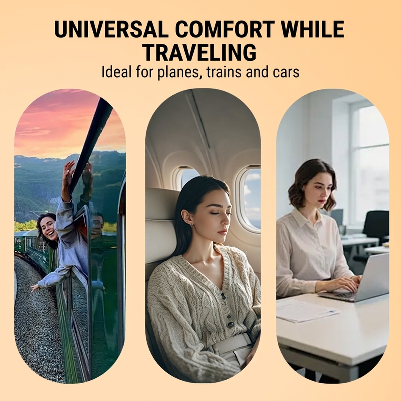 🌬️ Ergonomic Inflatable Travel Pillow ✈️😴 | For Comfortable Sleep in Cars, Planes, or Trains
